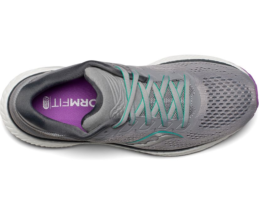 Women's Saucony Hurricane 23 Running Shoes Grey | Singapore 155NWYB